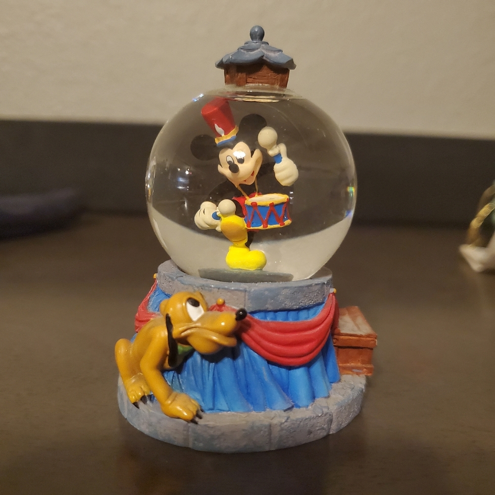 Mickey and Pluto Snow Globe